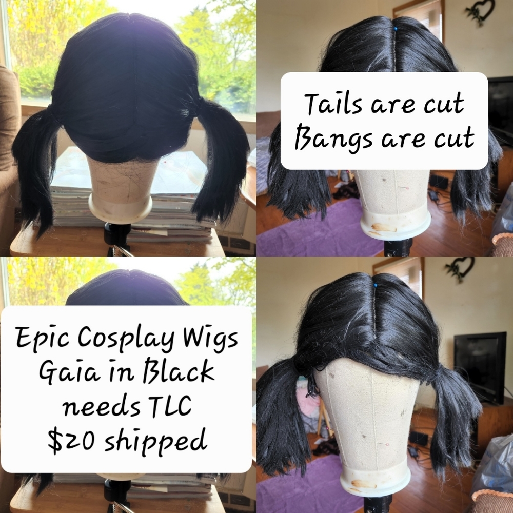 Epic Cosplay Wigs Black Gaia